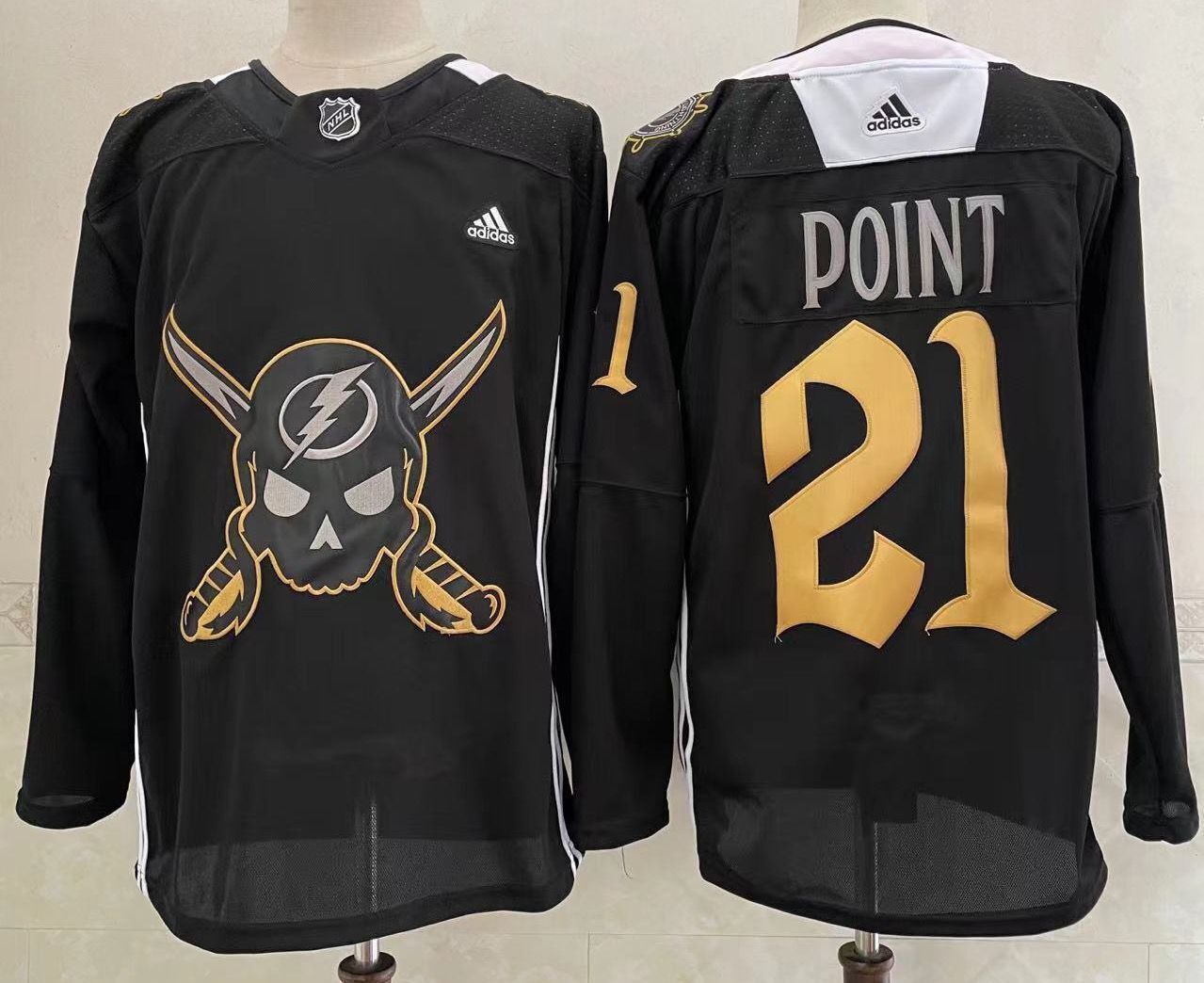 Men Tampa Bay Lightning #21 Point Black 2026 Adidias NHL Jersey style 001
